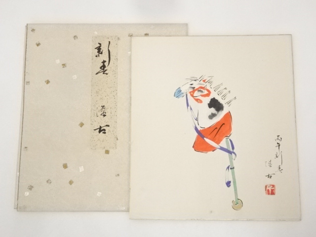 JAPANESE ART / HAND PAINTED SHIKISHI